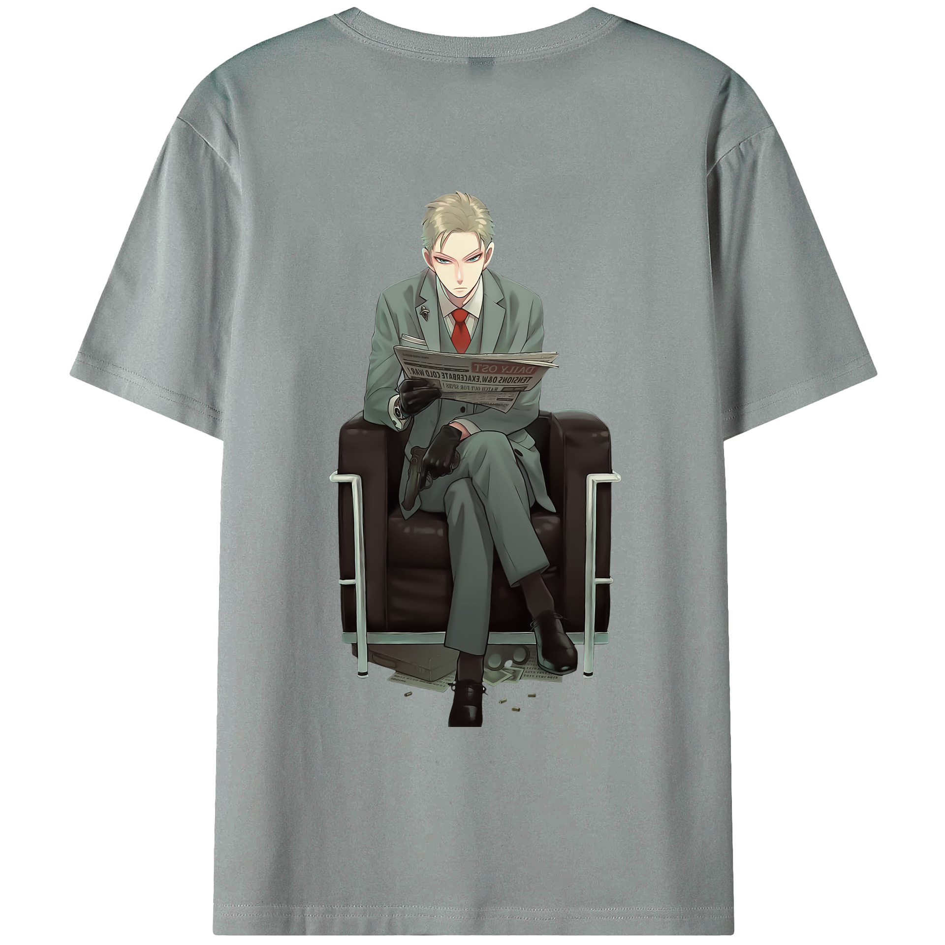 （画像用） SPY×FAMILY间谍家家酒 綿100％ メンズ半袖Tシャツ（バックプリント） 通気性